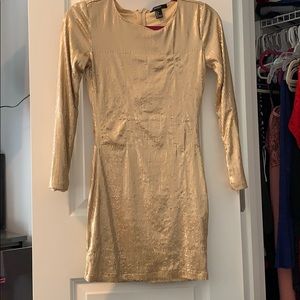 F21 gold dress
